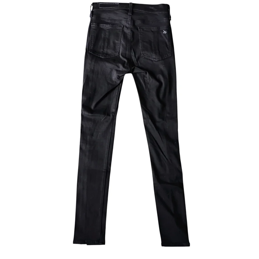 Rag & Bone Mito Tuxedo Skinny Jeans With White Vinyl Strips Sz 25